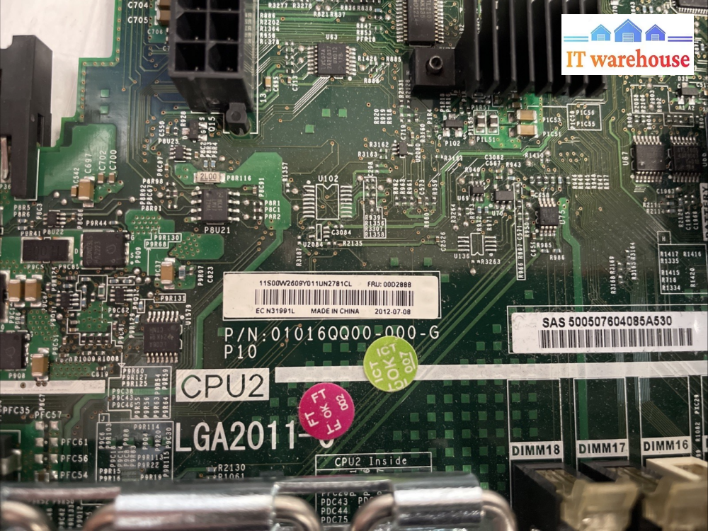 00D2888  motherboard for IBM System x3650M4 with CPU e5-2609 SR0LA   +