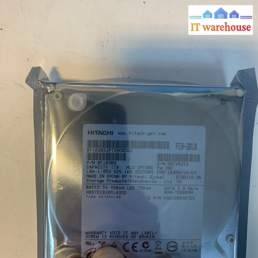 0F10383 Hitachi 1TB 3Gb/s SATA 7200 3.5-inch 32MB Hard Drive