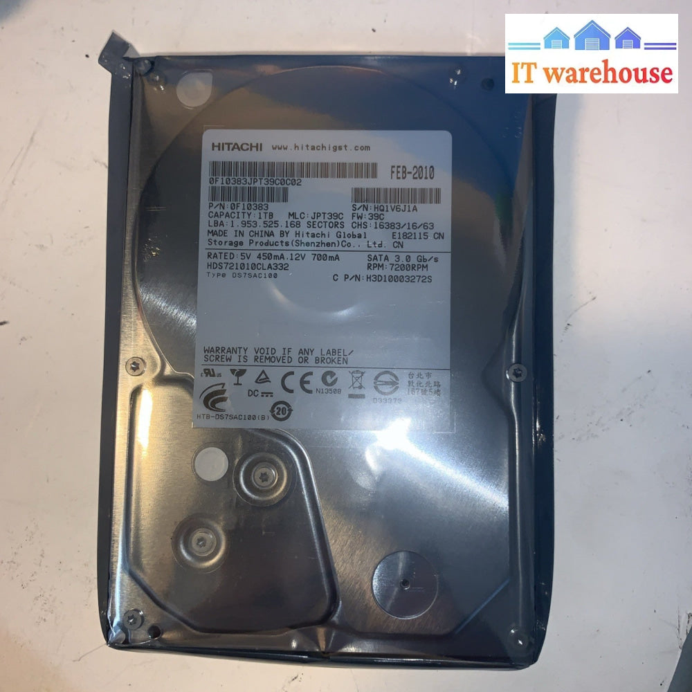 0F10383 Hitachi 1TB 3Gb/s SATA 7200 3.5-inch 32MB Hard Drive