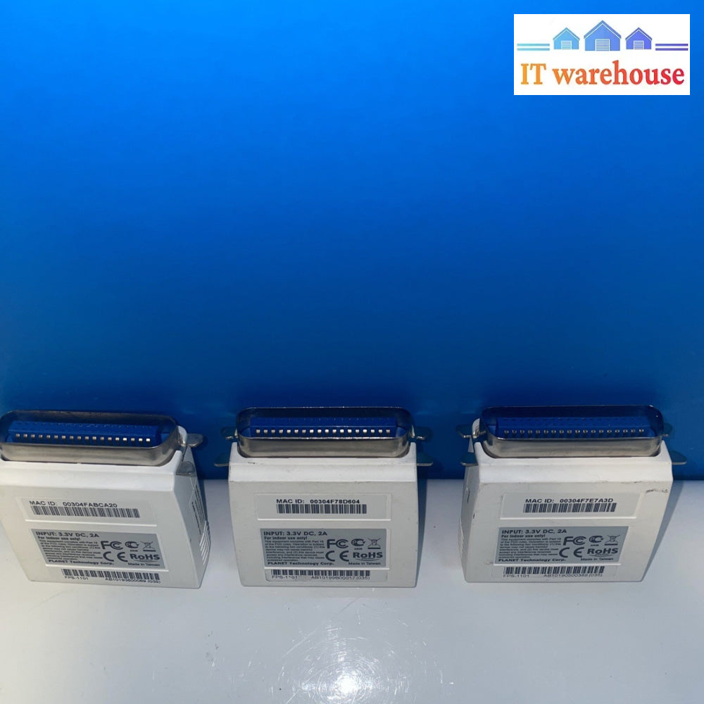 1×  PLANET FPS-1101 Direct Attached 10/100Mbps Fast Ethernet Print Server