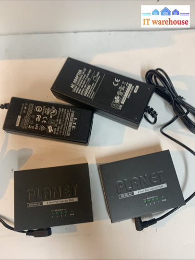 （1 set) PLANET POE-400 4-Port Gigabit IEEE 802.3AF PoE Injector Hub