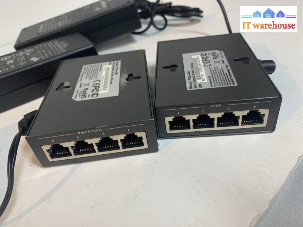（1 set) PLANET POE-400 4-Port Gigabit IEEE 802.3AF PoE Injector Hub
