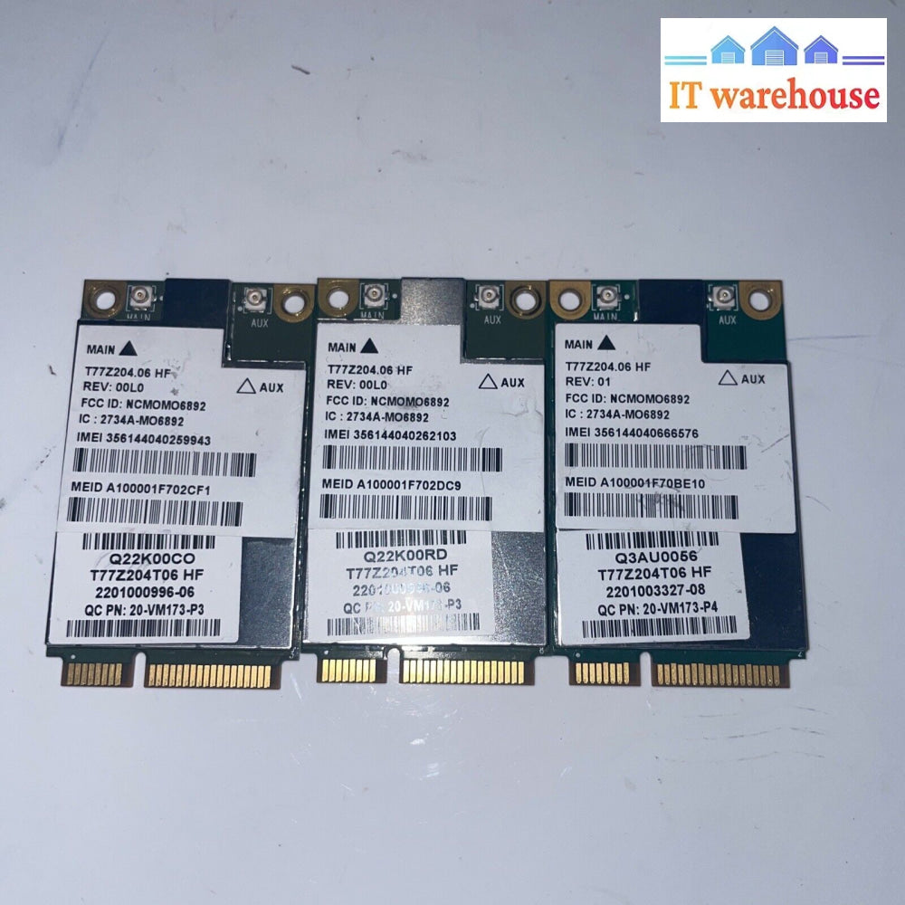 1× Wwan Wireless Card 20-Vm173-P3 T77Z204T.06.Hf