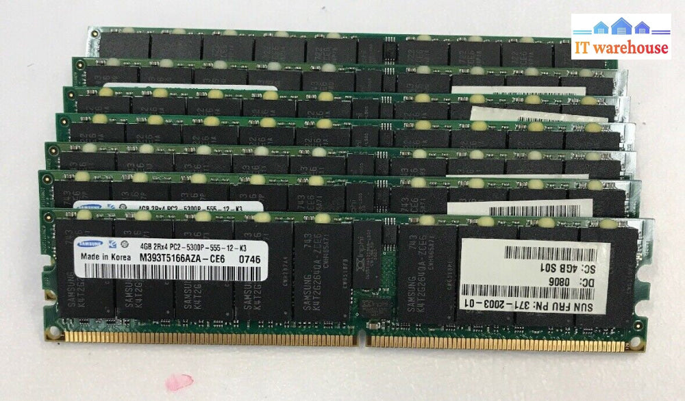 1 X 4GB PC2 PC2-5300P DDR2-667 5300P 667MHZ 240PIN 2RX4 (SERVER) RAM @@@