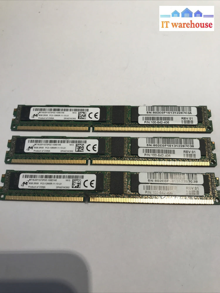 (1 x) 8GB Micron MT18JDF1G72PDZ-1G6E1HE 8GB DDR3 1600 Memory RAM (For server)