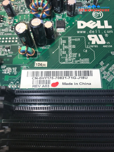1 x Dell 0HY175 Mainboard motherboard HY175  AM2 BTX DDR2 VGA PCI FDD 2x SATA