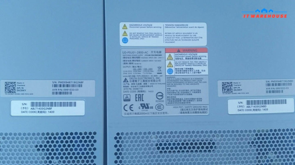 1 x Dell  2800W 50-60Hz Hot Swap Power Supply 0991033-03