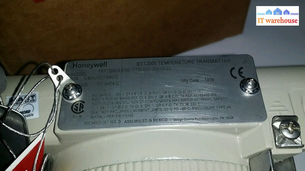 1 X Honeywell Ystt25S-0-Ene-T/T/0-S00-0D0-00-2J Temperature Transmitter