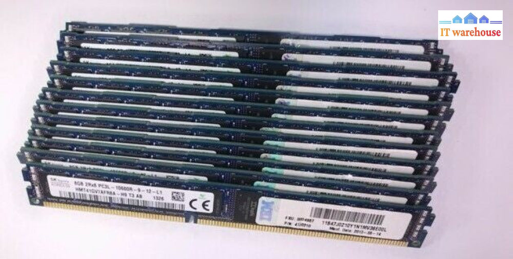 1 x Hynix 8GB PC3-1333 ECC REG 1.35V Low Profile Server Memory HMT41GV7AFR8A-H9