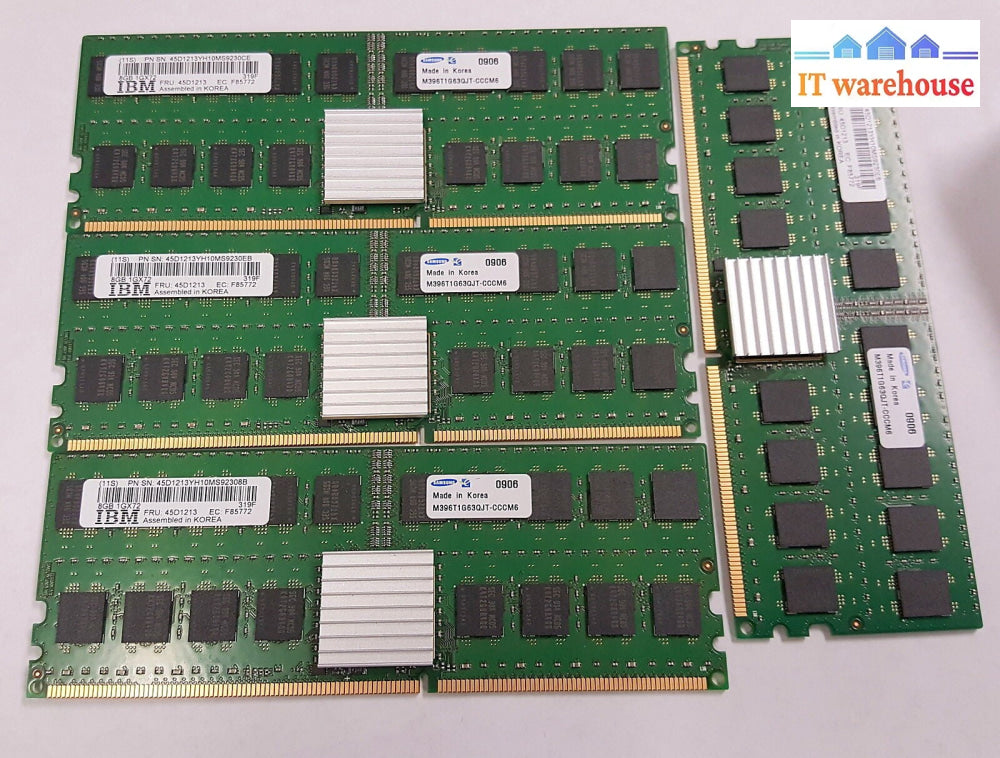 1 x  IBM Power 6  8GB 1GX72 DDR2 400MHz Memory 45D1213 M396T1G63QJT-CCCM6