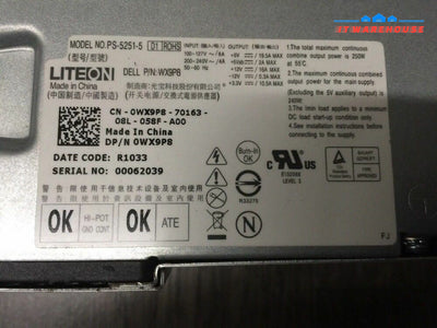 1 x LiteOn WX9P8 Dell Vostro 230 250W 24-Pin Desktop Power Supply @@@