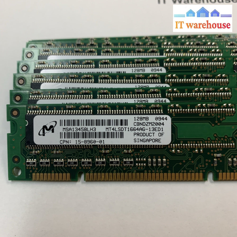 (1 x )  MICRON 128MB SDRAM PC133 CL3 16X16 4CHIPS 168PIN DIMM NON-ECC RAM MEMORY