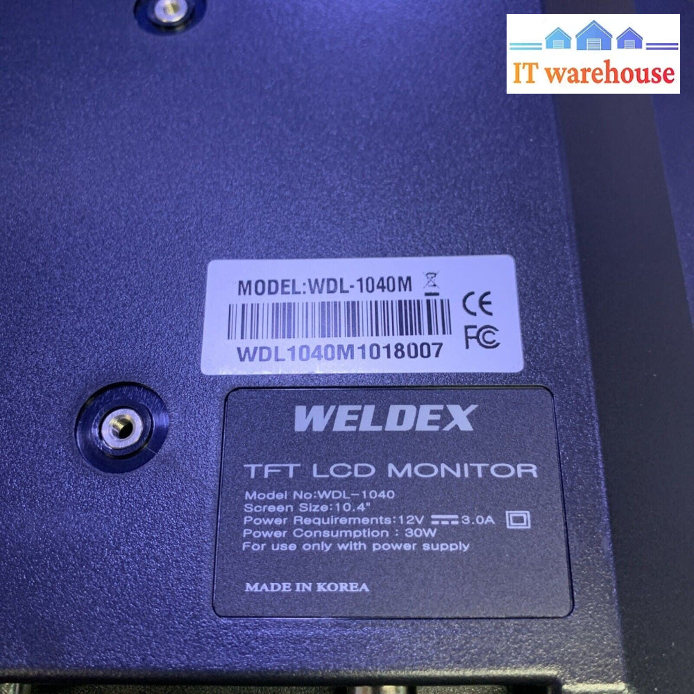 10.4''  WELDEX WDL-1040M LCD TFT  800X600 COLOR MONITOR PANEL