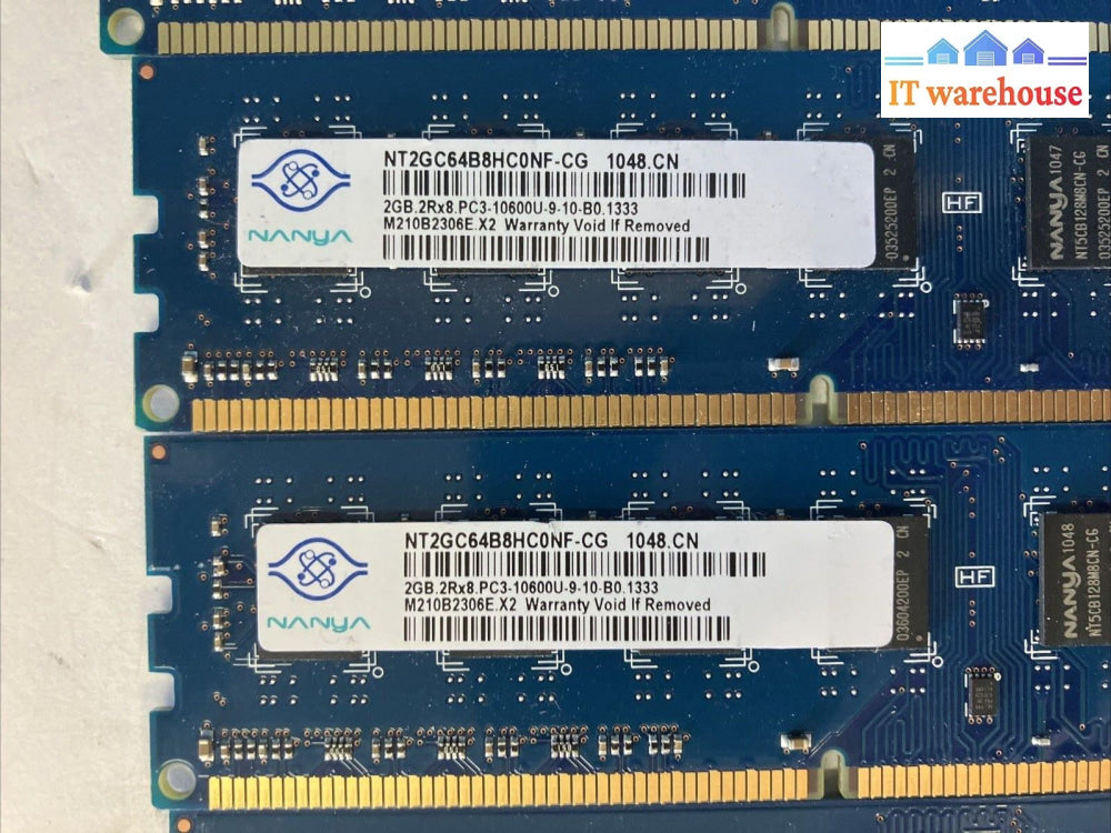 (10x 2GB) Nanya 2Rx8 DDR3-1333 PC3-10600U Desktop DIMM RAM M210B2306E.X2 ~