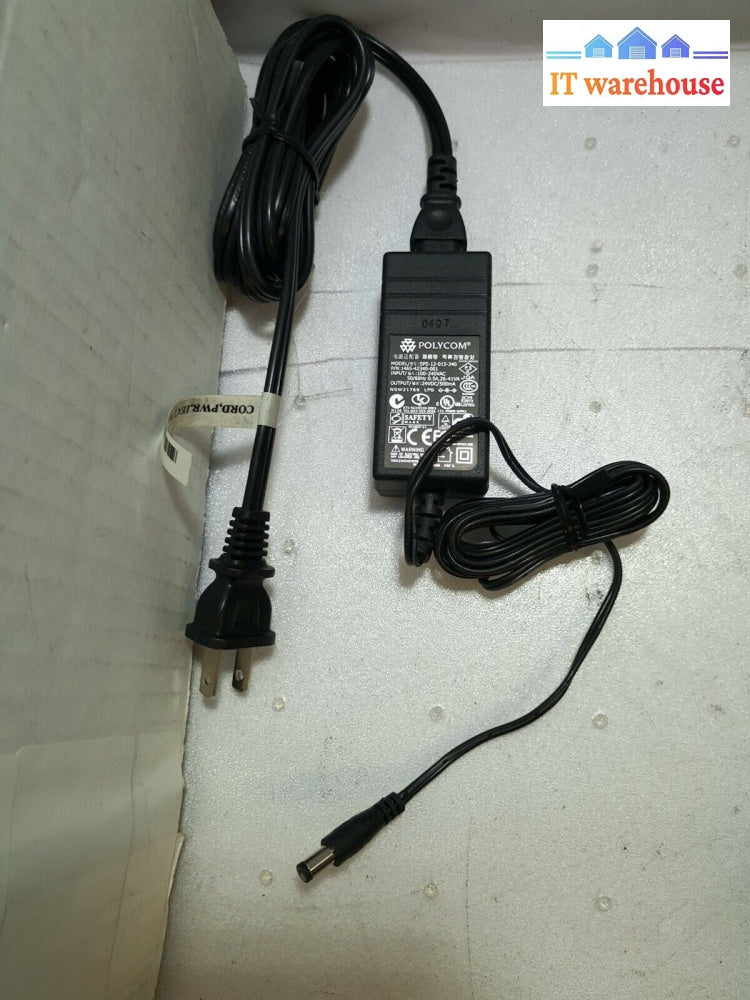 - 10x NEW  Polycom Power Supply SPS-12A-015 24V 500mA 1465-42340 W/Power Cord