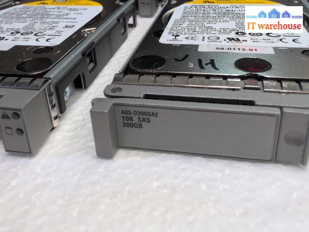 10x WD XE WD3001BKHG 300 GB SAS 2.5"  Server Drive W/Caddy A03-D300GA2 Tested -