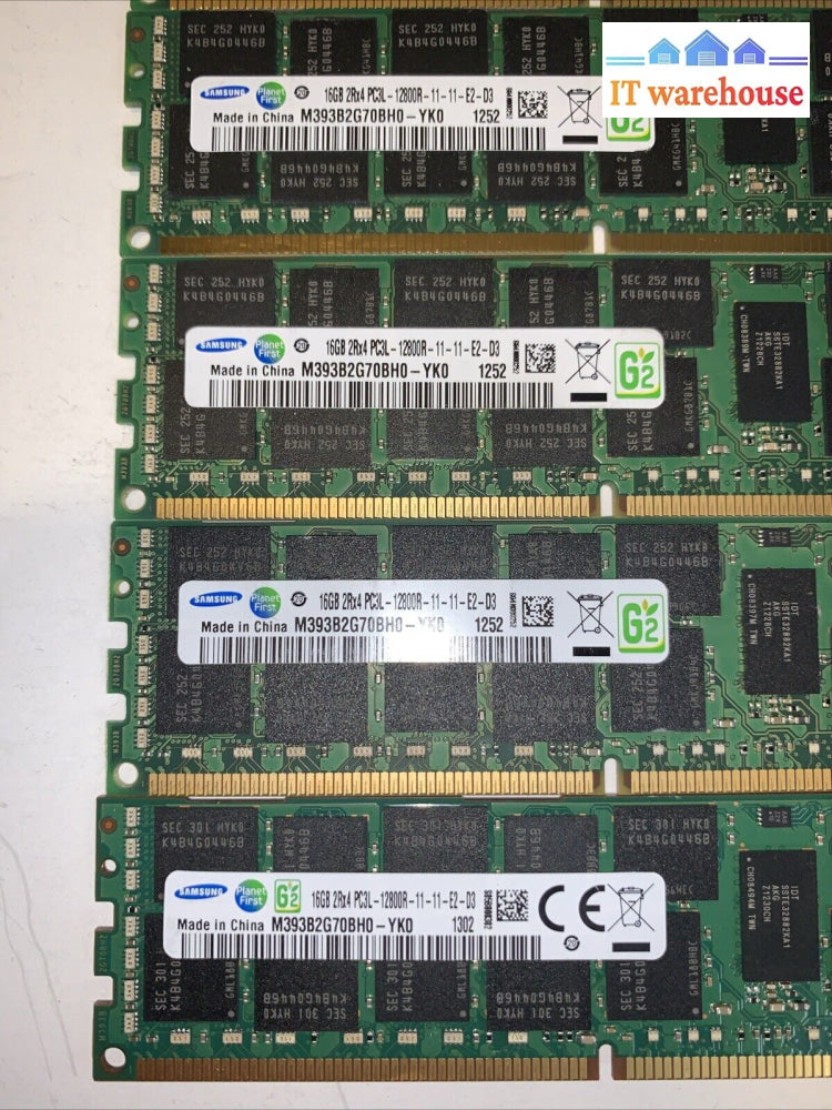 112GB =7x 16GB Samsung PC3-12800R M393B2G70BH0-YK0 (ECC REG Server) Memory