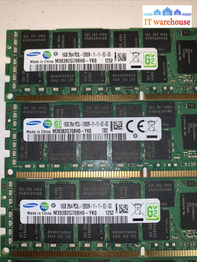 112GB =7x 16GB Samsung  PC3-12800R M393B2G70BH0-YK0 (ECC REG Server) Memory