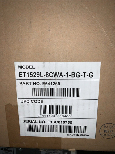TYCO ELO TOUCH SYSTEMS ET1529L-8CWA-1-BG-T-G 1529L TOUCH DISPLAY 15'' 1024 X 768