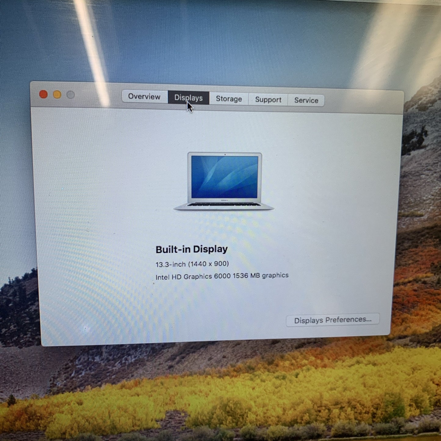 Apple MacBook Air A1466 2015 Core i5-5250U 1.6GHz 4GB RAM 256GB SSD OS X 10.13