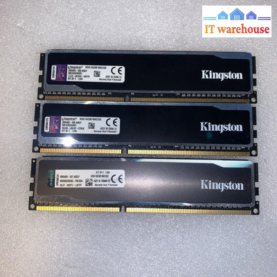 12GB = 3x 4GB Kingston HyperX Black DDR3-1600 PC3-12800 KHX16C9B1BK2/8X