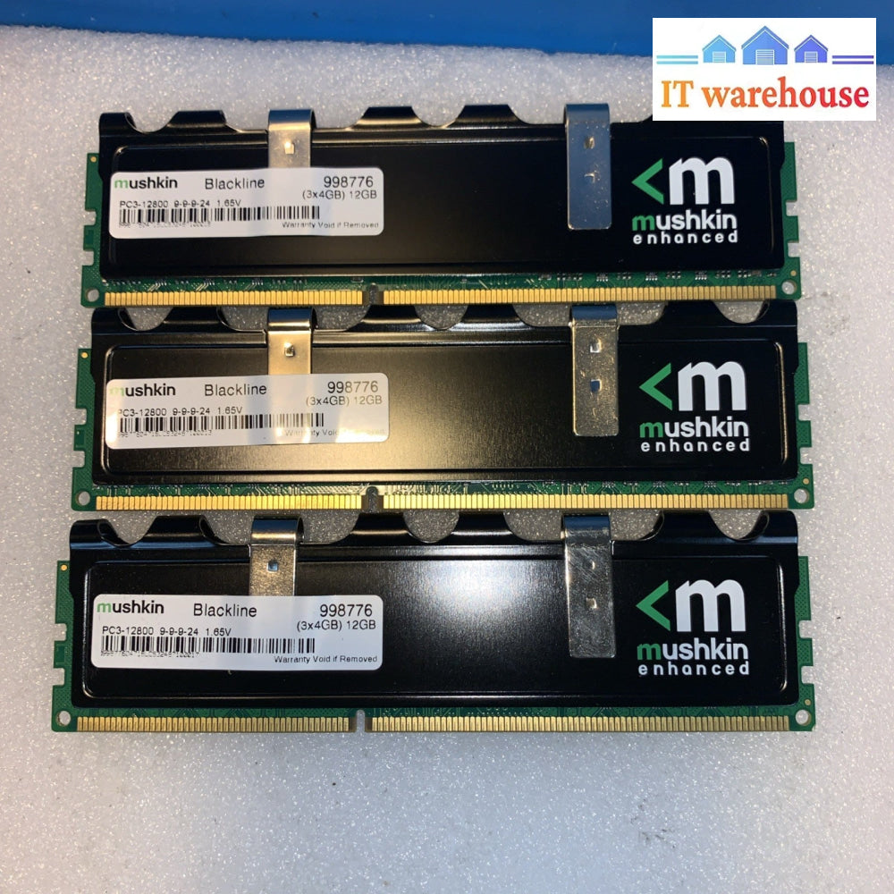 12GB (3x4GB) Mushkin Blackline 998776 DDR3-1600 PC3-12800 Desktop Memory RAM