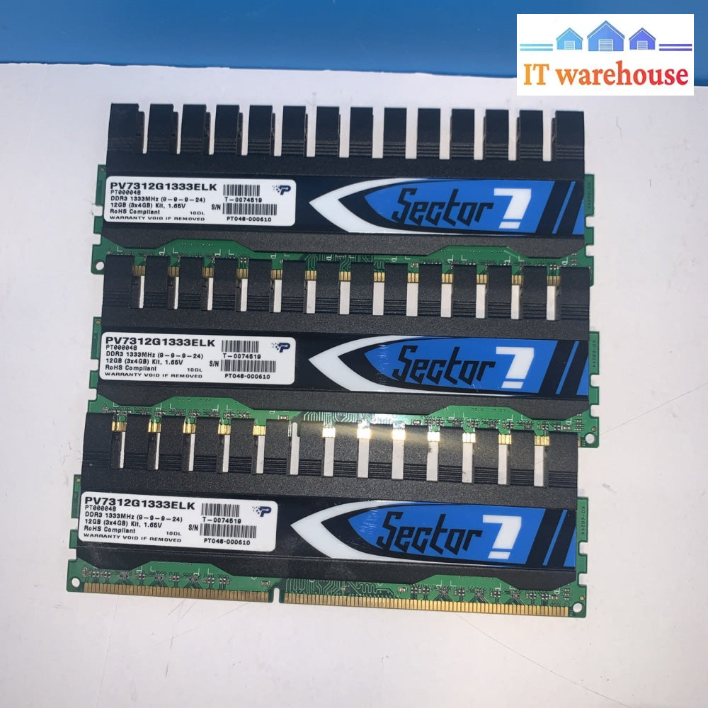 12GB (3x4GB) Patriot Sector 7 PGV38G1333ELK DDR3-1333MHz RAM Kit