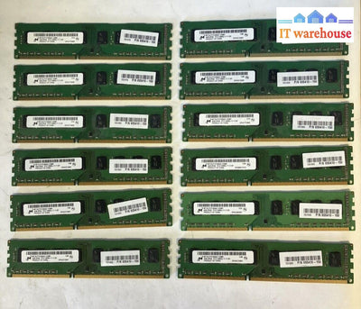 (12x 4GB) Micron 2Rx8 DDR3-1600 PC3-12800U RAM MT16JTF51264AZ-1G6M1 P/N 655410 ~