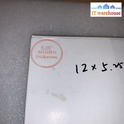 12x  MD2-HD Blank 5 1/4 5.25 Floppy Diskettes Disk + Box + Sleeves