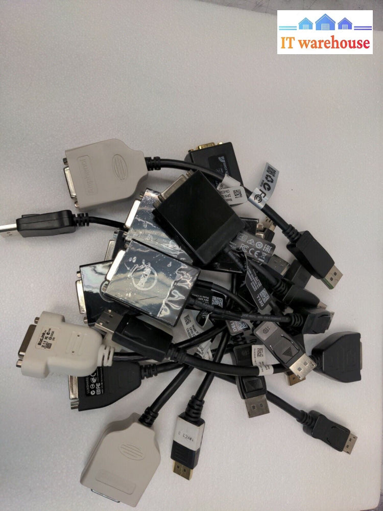 - 12x Mixed Brand Display Port Male to DVI Female Cable Adapter Converter