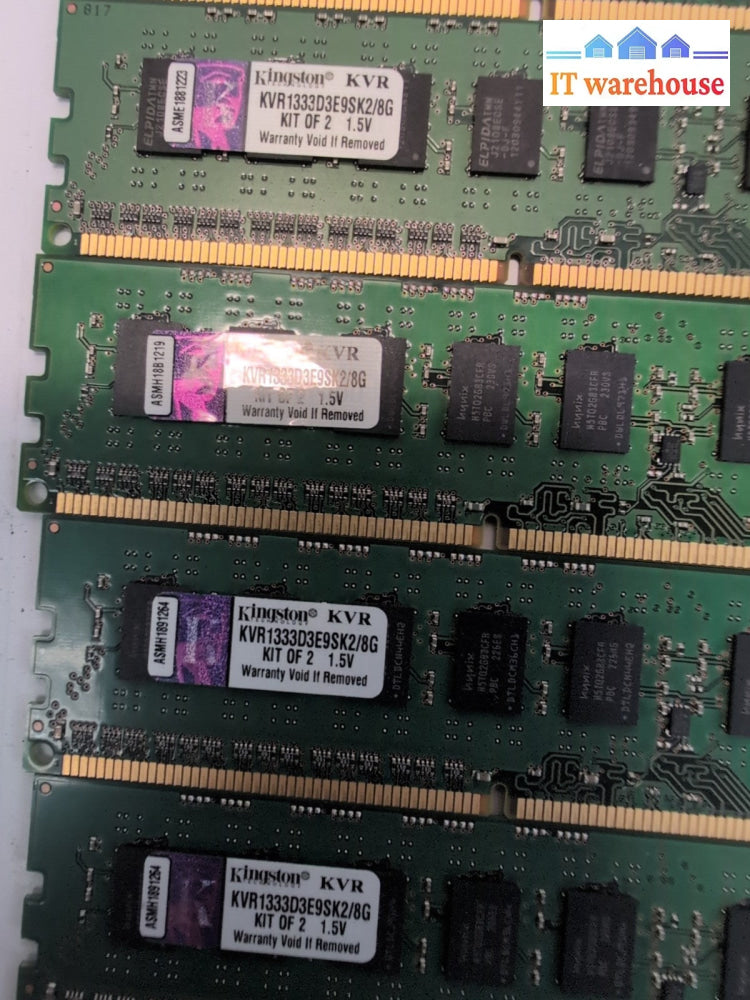 13x 4GB Kingston  KVR1333D3E9SK2/8G Kit of 2 PC3-10600 DDR3 ECC Server RAM -