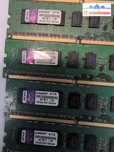 13x 4GB Kingston  KVR1333D3E9SK2/8G Kit of 2 PC3-10600 DDR3 ECC Server RAM -