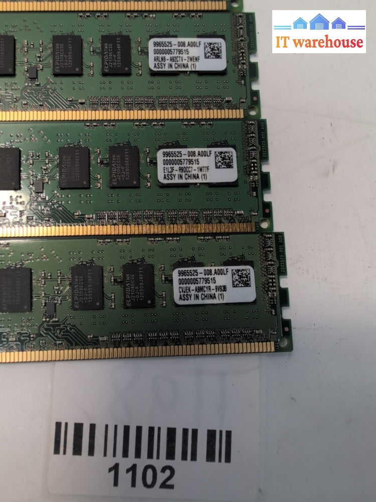 13x 4GB Kingston  KVR1333D3E9SK2/8G Kit of 2 PC3-10600 DDR3 ECC Server RAM -