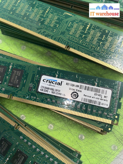 150 x  4GB Crucial DDR3-1600 NON-ECC desktop PC memory Ram