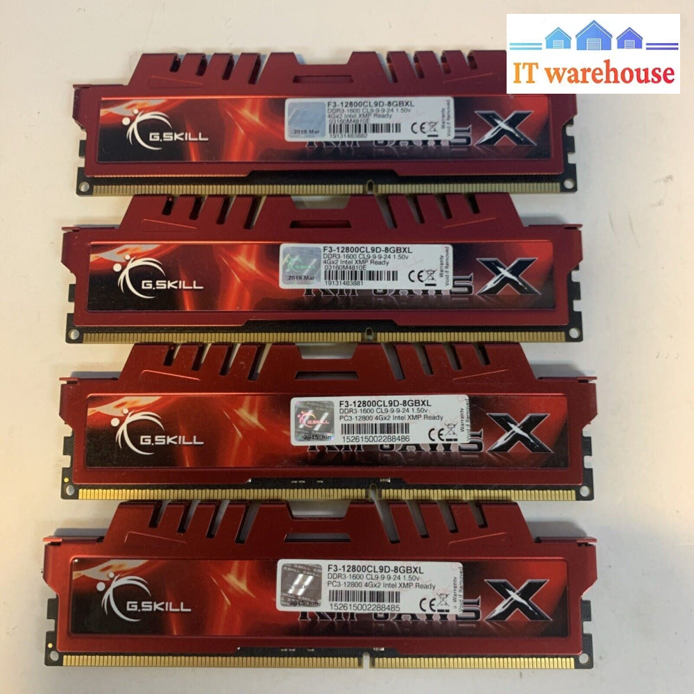 16 GB (4x 4GB) G.Skill RIPJAWS X F3-12800CL9D-8GBXL PC3-12800 DDR3-1600 RAM