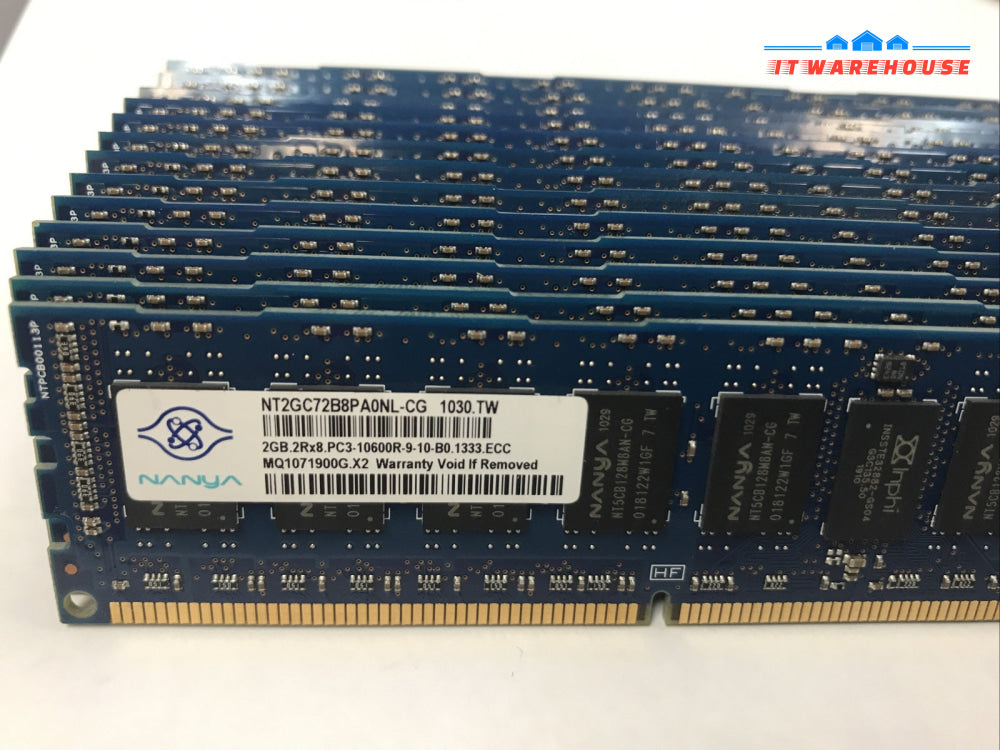 16 x HP / Nanya 2GB ECC RAM 2Rx8 PC3-10600R  500202-061 / NT2GC72B8PAONL-CG RAM