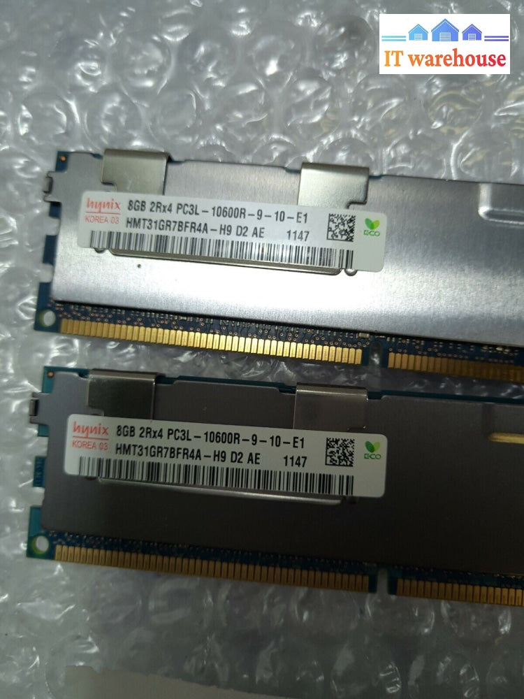 - 16GB (2 x 8GB) HYNIX PC3L-10600R 2Rx4 1333MHz SERVER RAM HMT31GR7BFR4A-H9