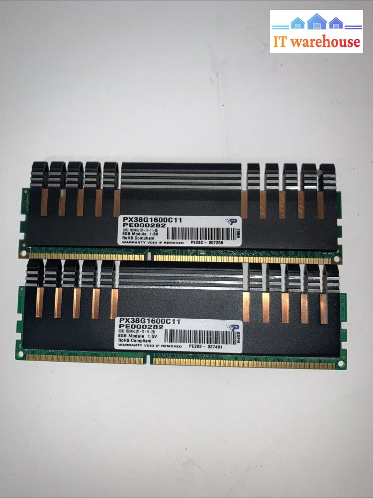 16GB = 2x8GB PATRIOT VIPER ETREME 8GB DDR3 PX38G1600C11 desktop Ram memory