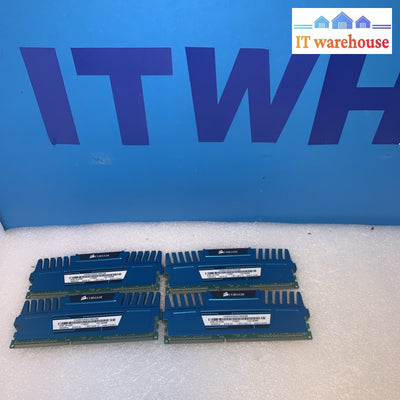 16GB =4x 4G Corsair CMZ8GX3M2A1600C9B Vengeance Blue PC3-12800 1600mHz DDR3 RAM