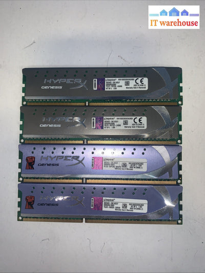16GB = 4x 4GB Kingston DDR3 1600MHz Desktop RAM Hyperx BLU KHX1600C9D3B1K2/8GX
