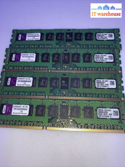 16GB Kingston 4 x 4GB PC3-10600R DDR3-1333 Server Ram Memory KVR1333D3D8R9S/4G