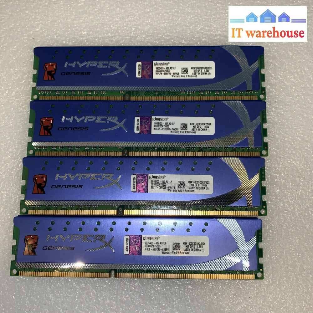 16Gb Kit (4X4Gb) Kingston Hyperx Genesis Ddr3-1600 Pc3-12800 Khx1600C9D3K2/8Gx