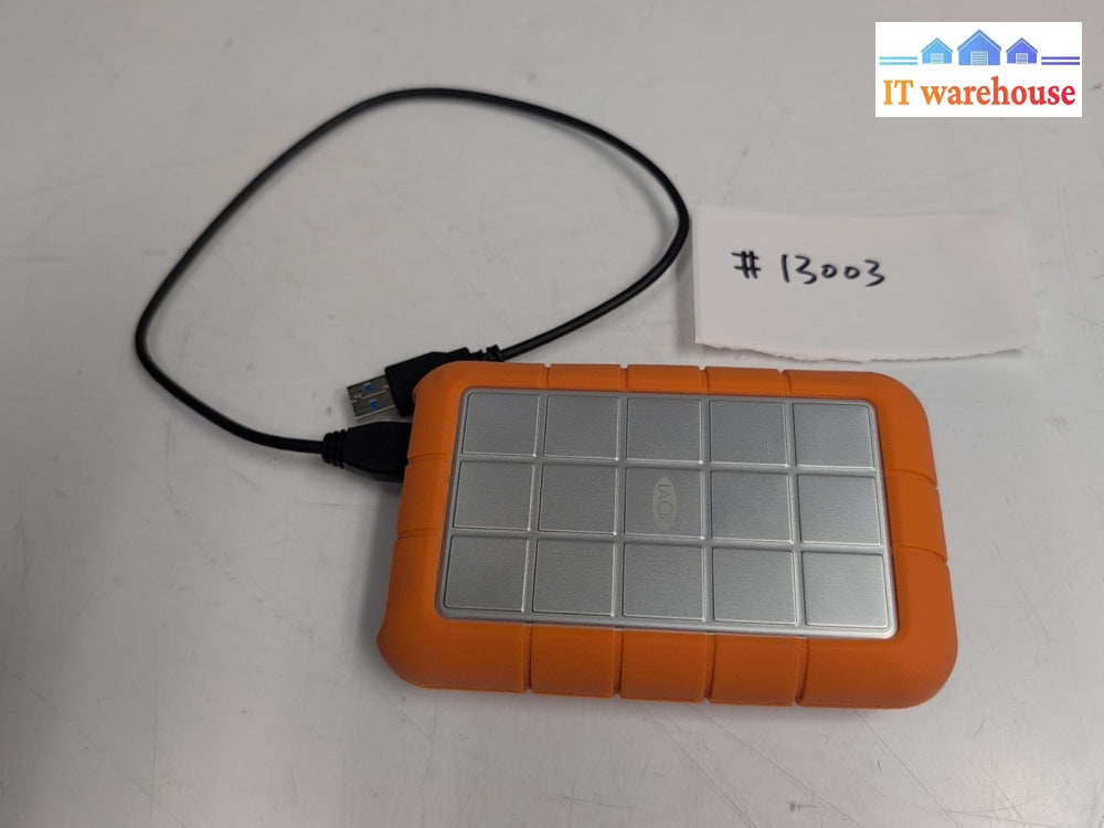 (19 hours used) LaCie Rugged 1TB USB 3.0 FireWire External Portable Hard Drive -