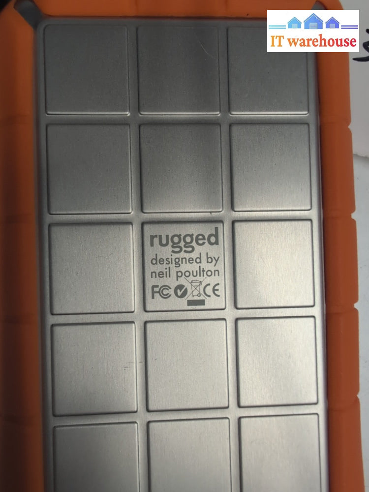 (19 hours used) LaCie Rugged 1TB USB 3.0 FireWire External Portable Hard Drive -