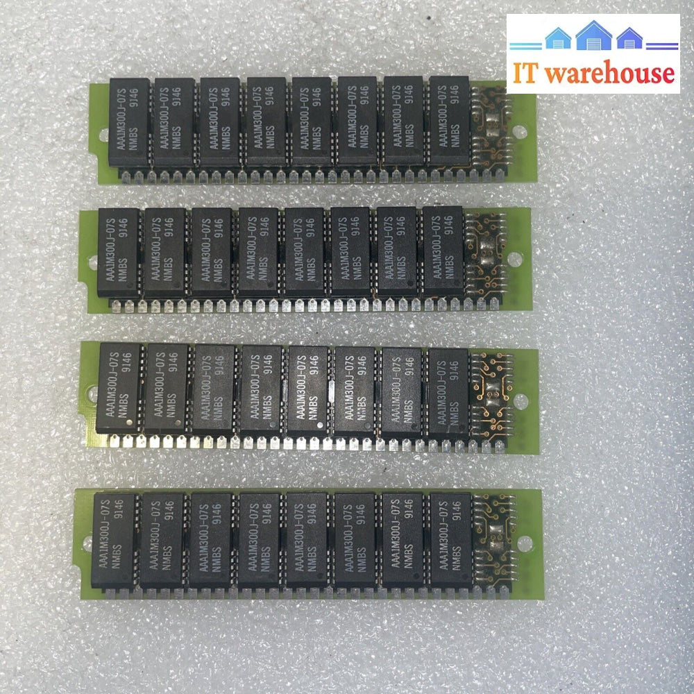 (1X) 1 Mb Simm 30-Pin 70Ns 9-Chip 1Mx9 Parity Chips Nmbs Aaa1M300J-07S
