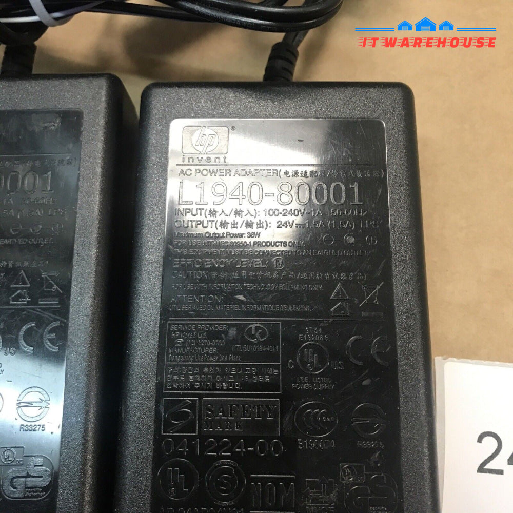 (1x)  AC Power Adapter 0957-2292 L1940-80001 HP Scanjet 4500C 4570C 5550c