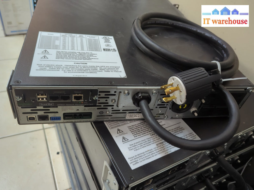 1x APC SMX3000RMLV2UNC Smart UPS 2700W 120V 2U W/AP9631 (NO Batteries) -