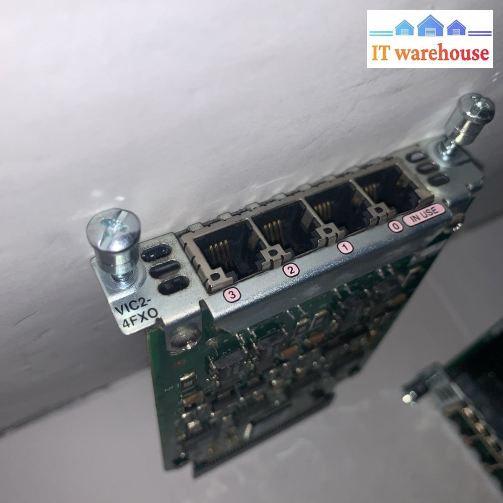 (1x) CISCO 4-PORT FXO VOICE VIC2-4FXO FAX INTERFACE CARD
