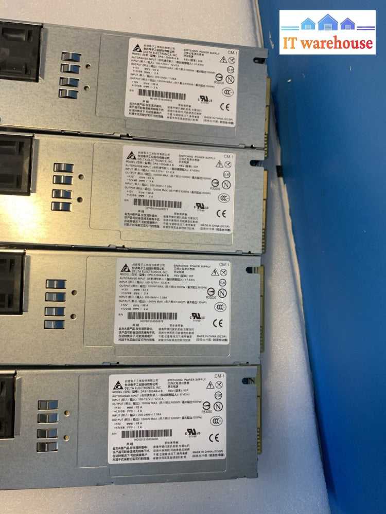 (1x)  Delta DPS-1200AB-4B 1200W Server Power Supply 48V 12V Hot Swap