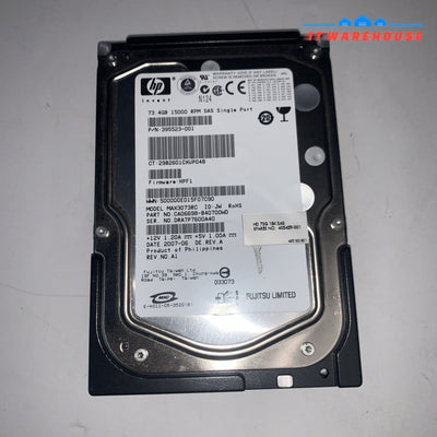 (1x)   HP 395523-001 405429-001 73GB 15K 3.5" max3073rc SAS 73.4GB hard drive